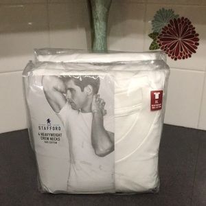 Stafford heavyweight crew neck white tees XL